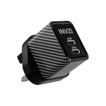 INVZI GanHub 45W 氮化鎵 USB-C 雙埠充電器|高效 GaN 技術|充電更高效、溫度更低且體積更小