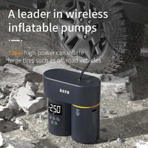 BAYU 無線車用充氣泵 - 高效便攜設計,適合車輛輪胎及多用途充氣
