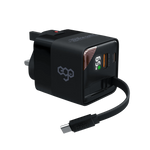 EGO 65W Superior GaN 充電器|65W GaN 氮化鎵技術|多國旅行插頭