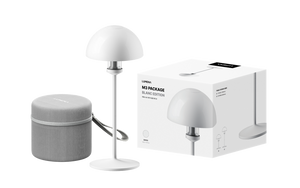 LUMENA M3 Blanc Edition 枱燈,展示簡約白色設計與圓頂燈罩。