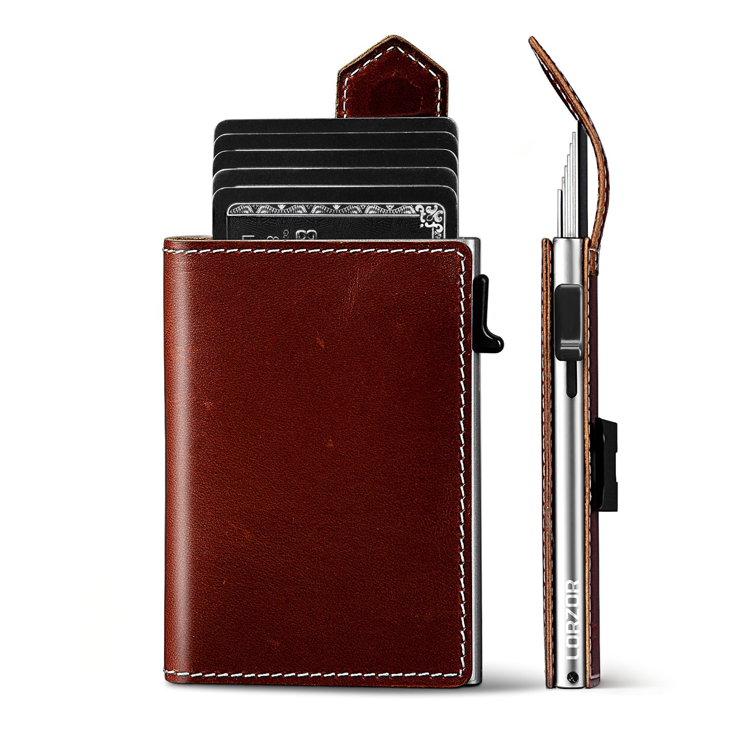 LORZOR Mens Leather Wallet GM4 真皮磁吸防盜銀包｜RFID 防盜｜磁吸扣