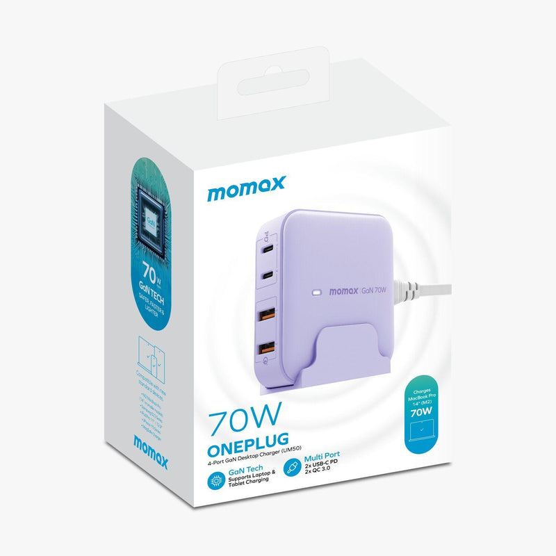 MOMAX Oneplug 70W Gan 四輸出電源充電座 UM50