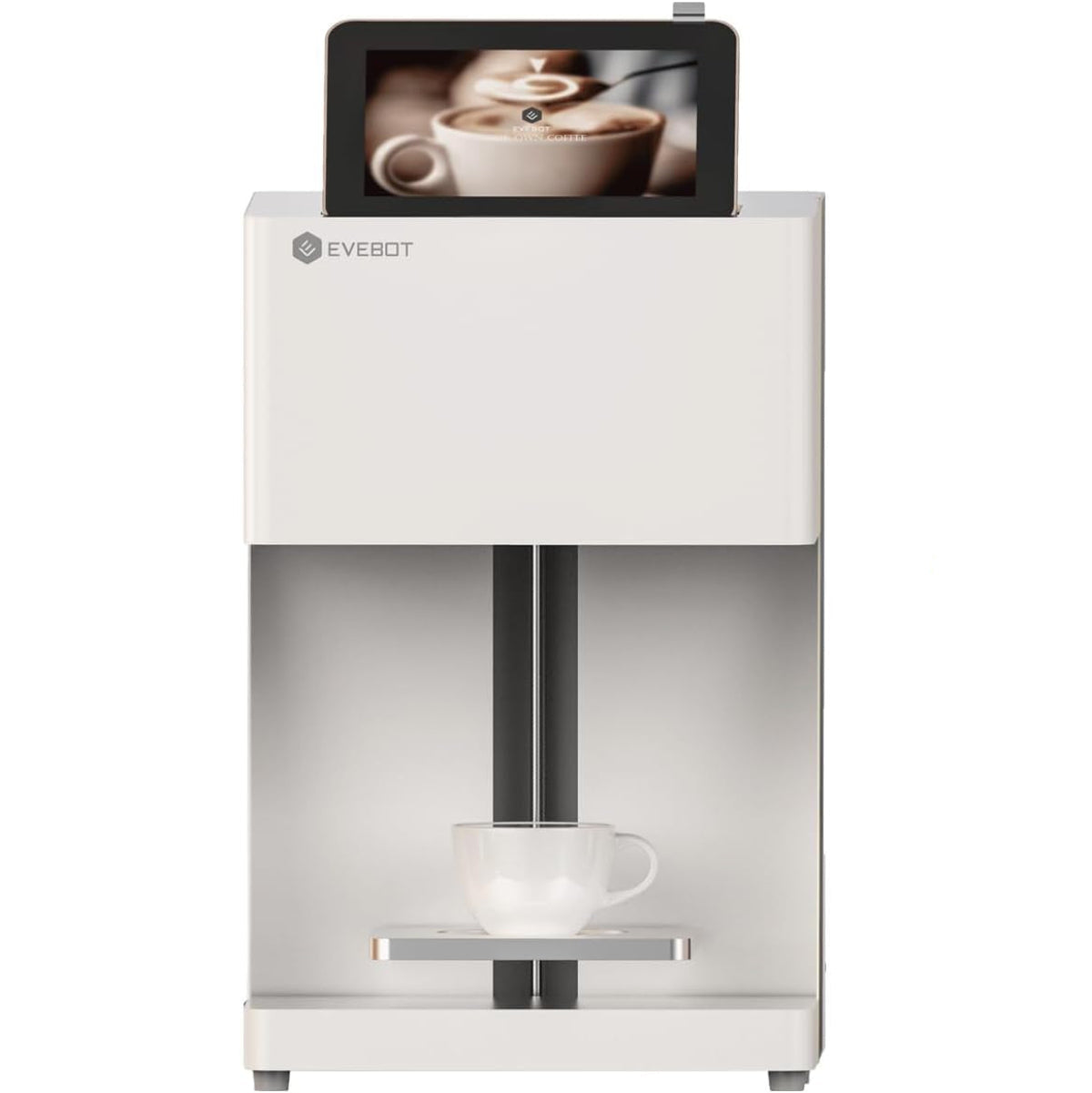 EVEBOT Color Coffee Printer 彩色咖啡打印機 EB-FC1 - 白色款，打印個性化咖啡拉花圖案，適合創意飲品設計
