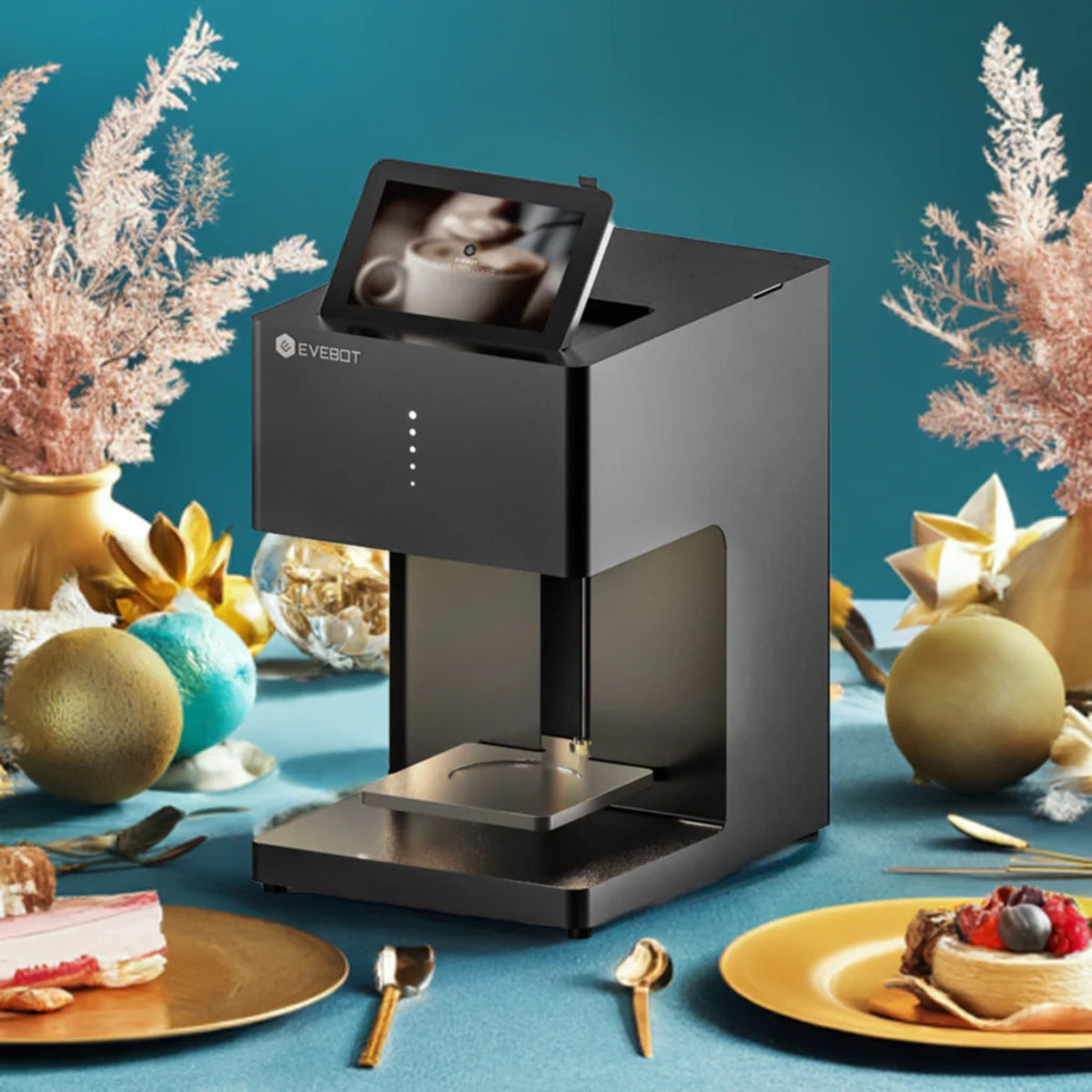 EVEBOT Color Coffee Printer 彩色咖啡打印機EB-FC1 ｜個性化多色圖案打印