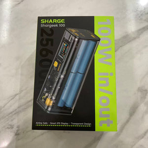 SHARGE STORM2 透明100W快充移動電源 25600mAh #1710 ( 陳列品/瑕疵品特價出售 )
