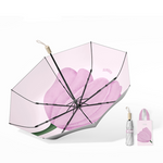 SUNSKIP 小蒼蘭 鈦銀三折雙層防曬雨傘｜雙層設計提升抗風性能，穩固且耐用