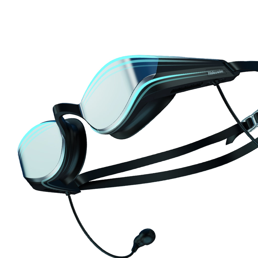 HOLOSWIM Solla Wave AI 智能音樂泳鏡 ｜即時數據顯示＋音樂播放｜防霧貼面