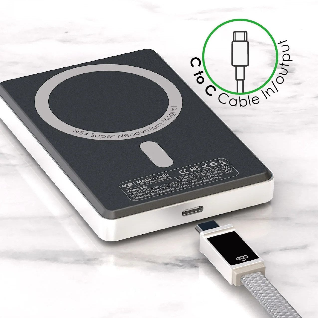 EGO Magpower Gen.4S Magsafe 移動電源｜超薄輕巧設計