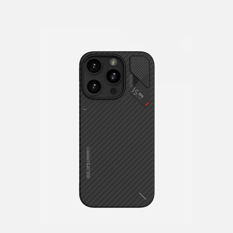AULUMU Aramid Fiber Case for iPhone 15 Pro/Pro Max 系列｜配備矽膠冷卻墊與鋁合金板，幫助穩定散熱