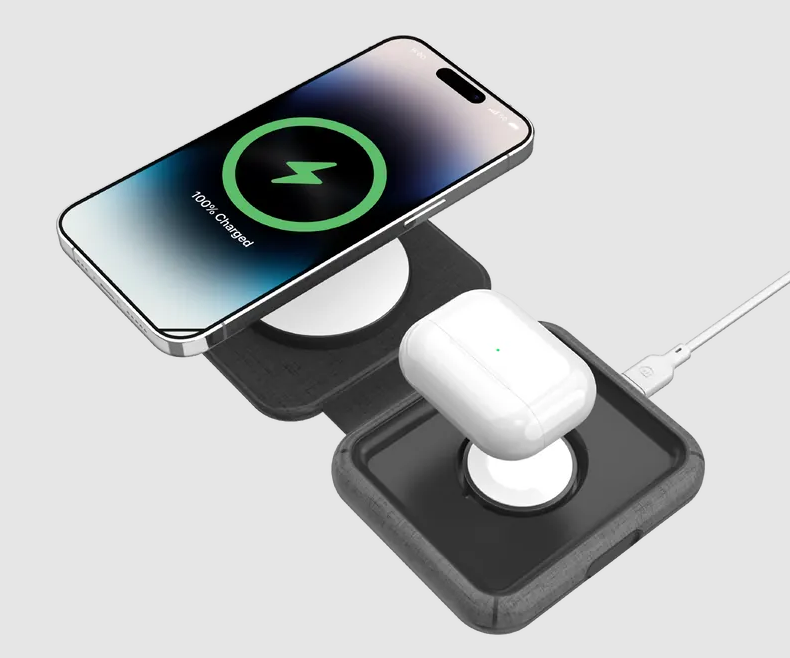 MOMAX Q.MAG Go 20W 折疊 MagSafe二合一無線充電器 UD30MFI