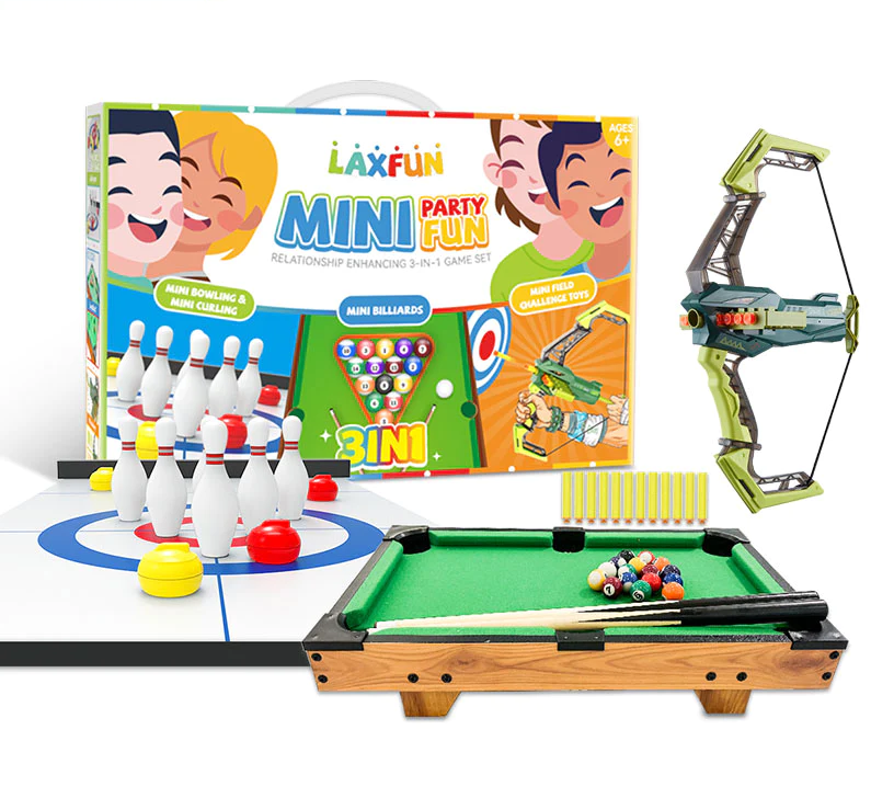 LAXFUN 家庭歡樂感情升溫3合1大型遊戲迷你玩組合