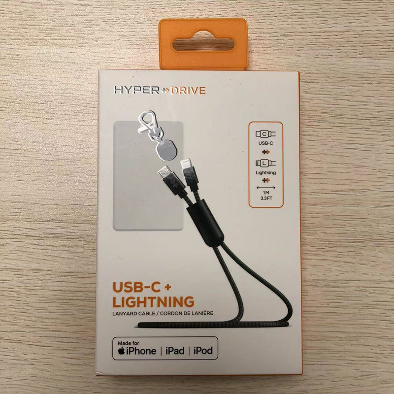 HYPERDRIVE HD-CLM302 USB-C iPhone Lightning 100cm 充電線 #PZAP22XLF1D #1167 ( 陳列品/瑕疵品特價出售 )