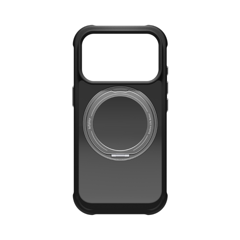 BITPLAY Wander Case for iPhone 17 深黑色產品正面展示。