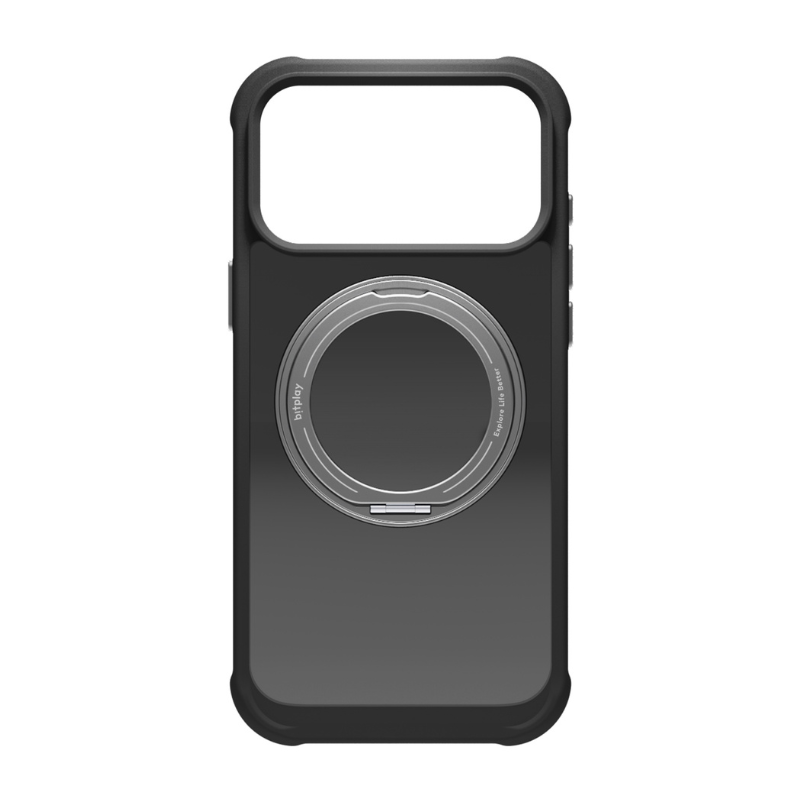 BITPLAY Wander Case for iPhone 17 深黑色產品正面展示。