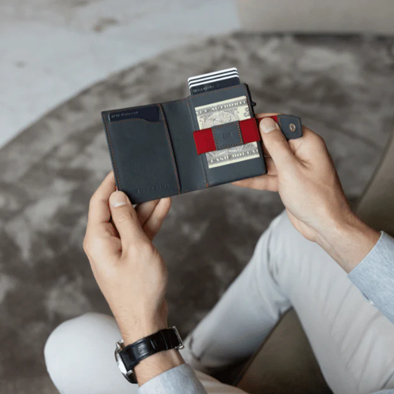 GARZINI Metal Wallet｜多功能金屬卡包｜輕鬆按一下即可快速取卡