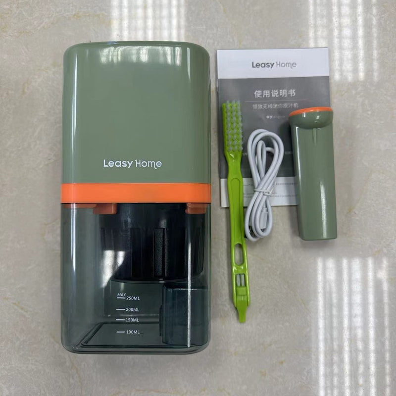 LEASY HOME 無線便携冷壓慢磨榨汁分離機