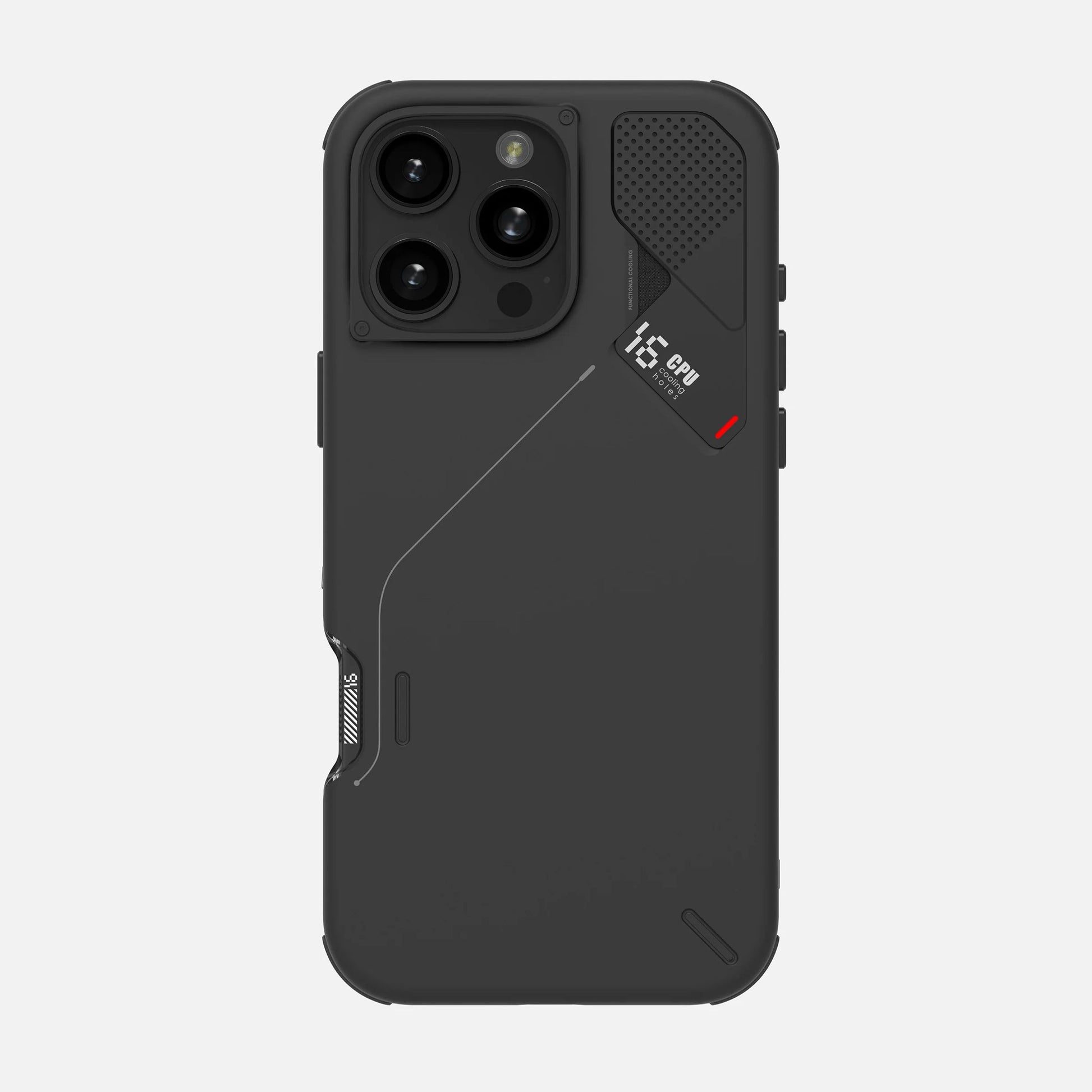 AULUMU Slim Shockproof Case for iPhone 16 Pro/Pro Max 系列｜內置矽膠冷卻墊與一體式鋁合金板，幫助手機快速散熱