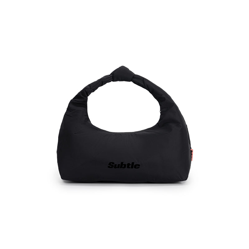 SUBTLE LOOP Mini Messenger Bag - 黑色，正面展示