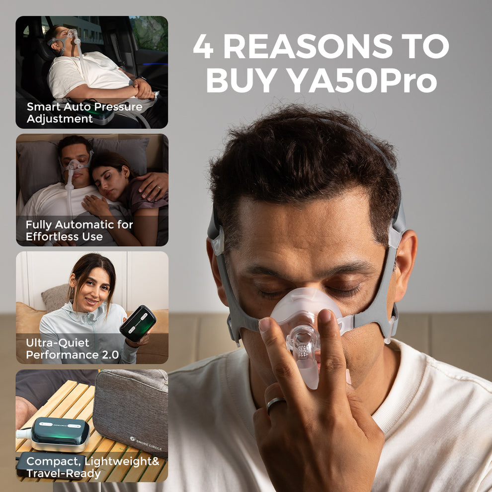 Snore3 Machine SNORE CIRCLE YA50 Pro 智能監察便攜自動睡眠呼吸機|改善打鼾與睡眠品質