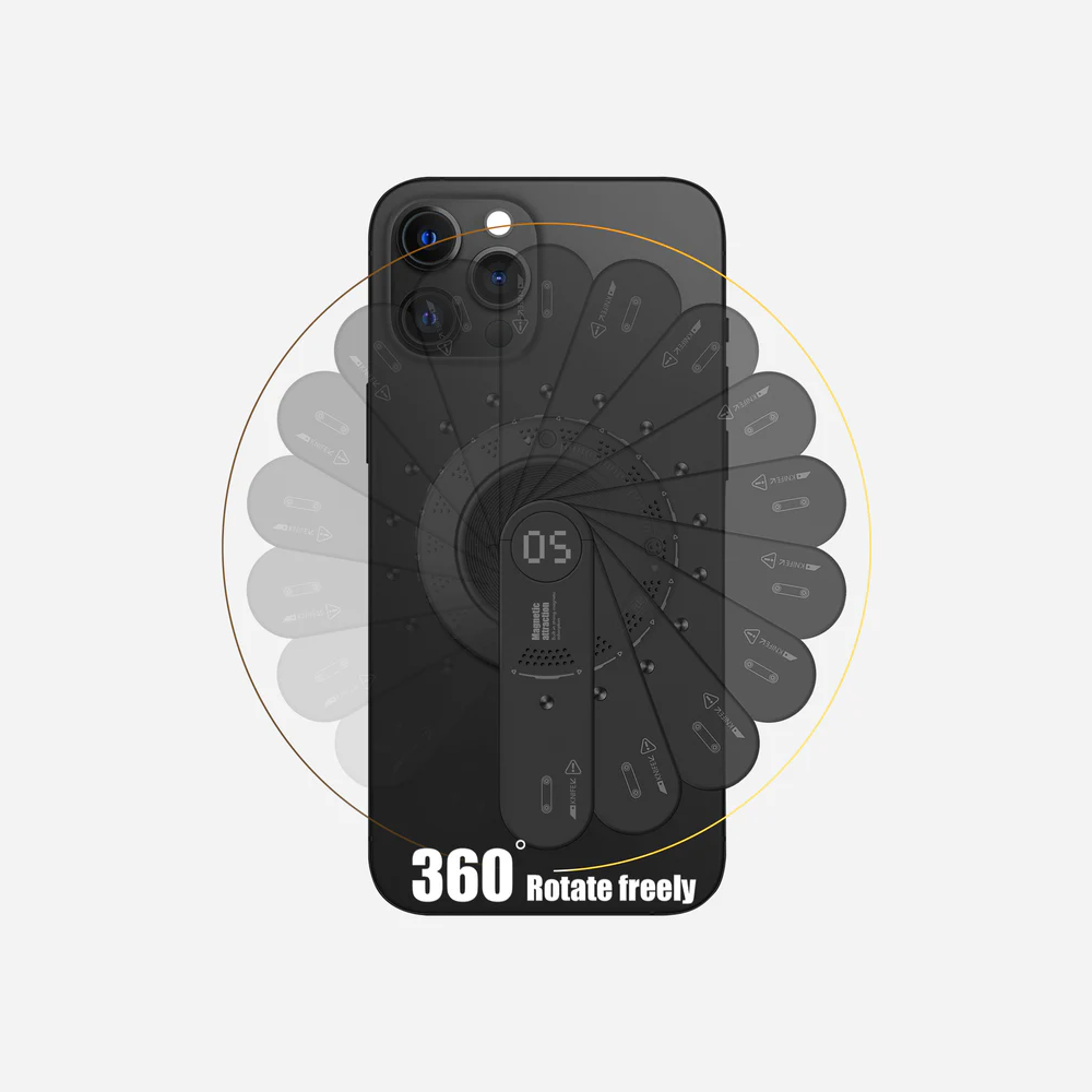 AULUMU 4-in-1 磁吸手機支架 G05｜360° 旋轉和 85° 折疊設計，提供多角度支撐