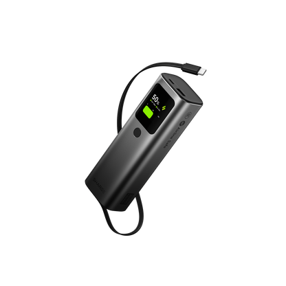 SHARGE Retractable 165 行動電源 - 產品主圖（165W 總輸出・20000mAh）