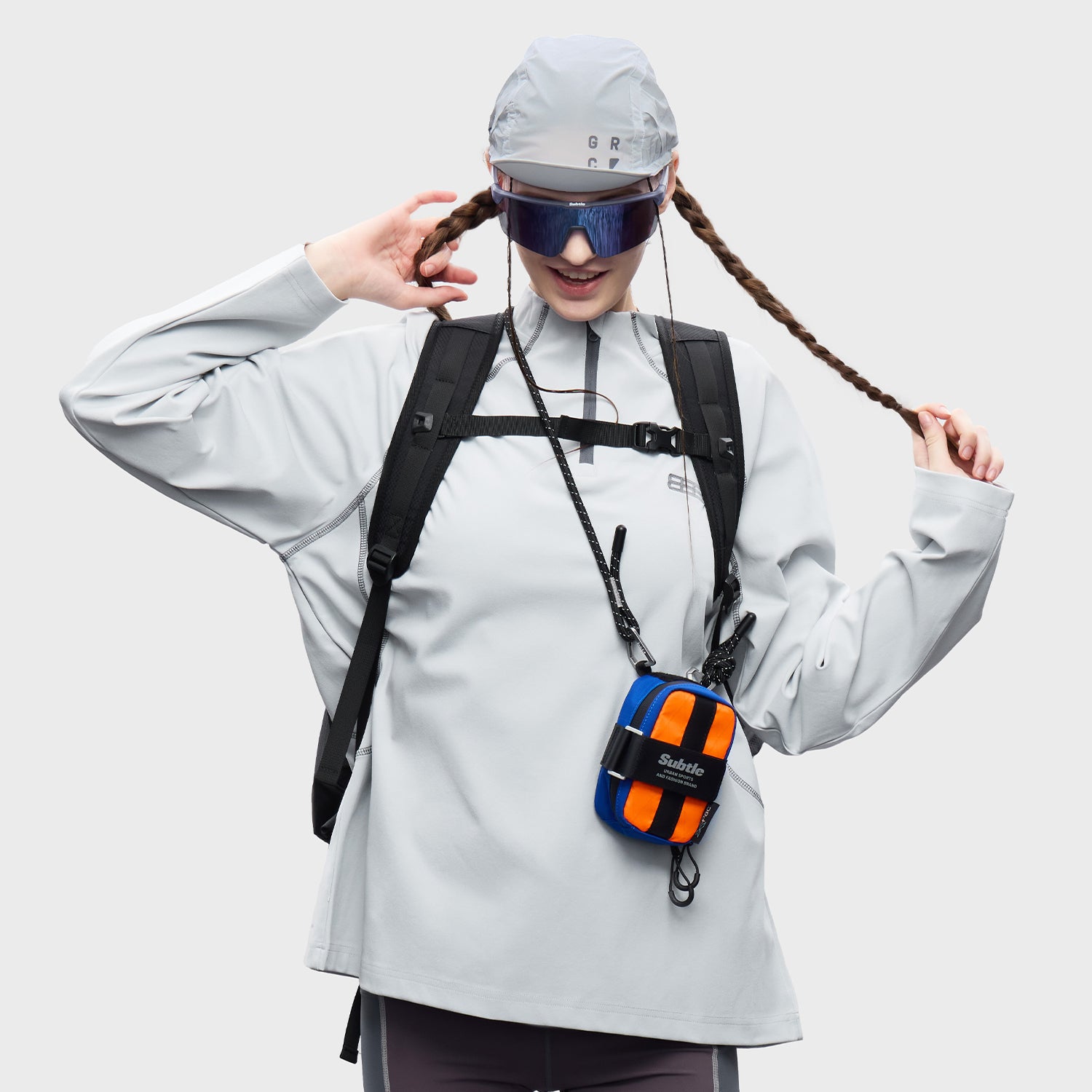 SUBTLE SIKE-B 騎行車尾包 - 藍橙色款式，穩固固定系統設計，適合戶外探索與長途騎行使用