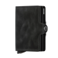 SECRID Twinwallet Optical Titanium Blue 真皮防盜銀包 ｜雙卡槽極大容量｜RFID防盜保護