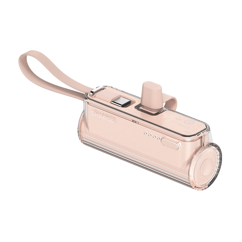 SHARGE Flow Mini 2 行動電源，膠囊流線設計，輕便實用