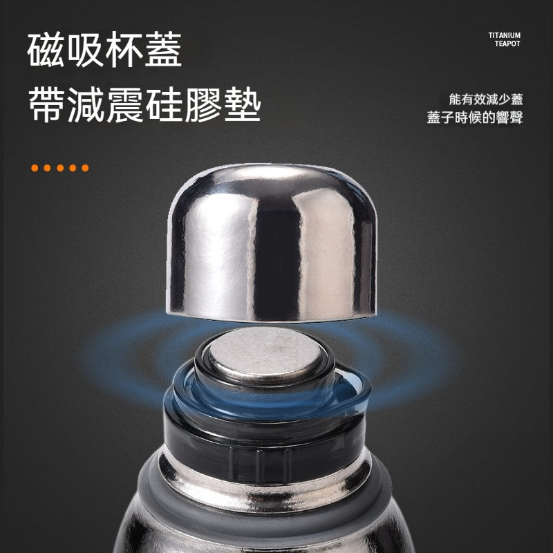 ETELF Titanium Thermos Cup｜純鈦保溫杯 - 杯口／杯蓋部件細節展示