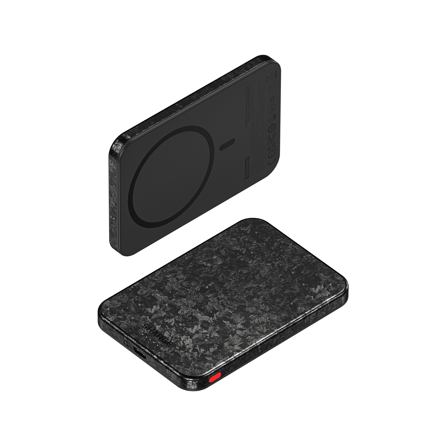 SHARGE Qi 碳纖維磁吸行動電源｜九重安全防護