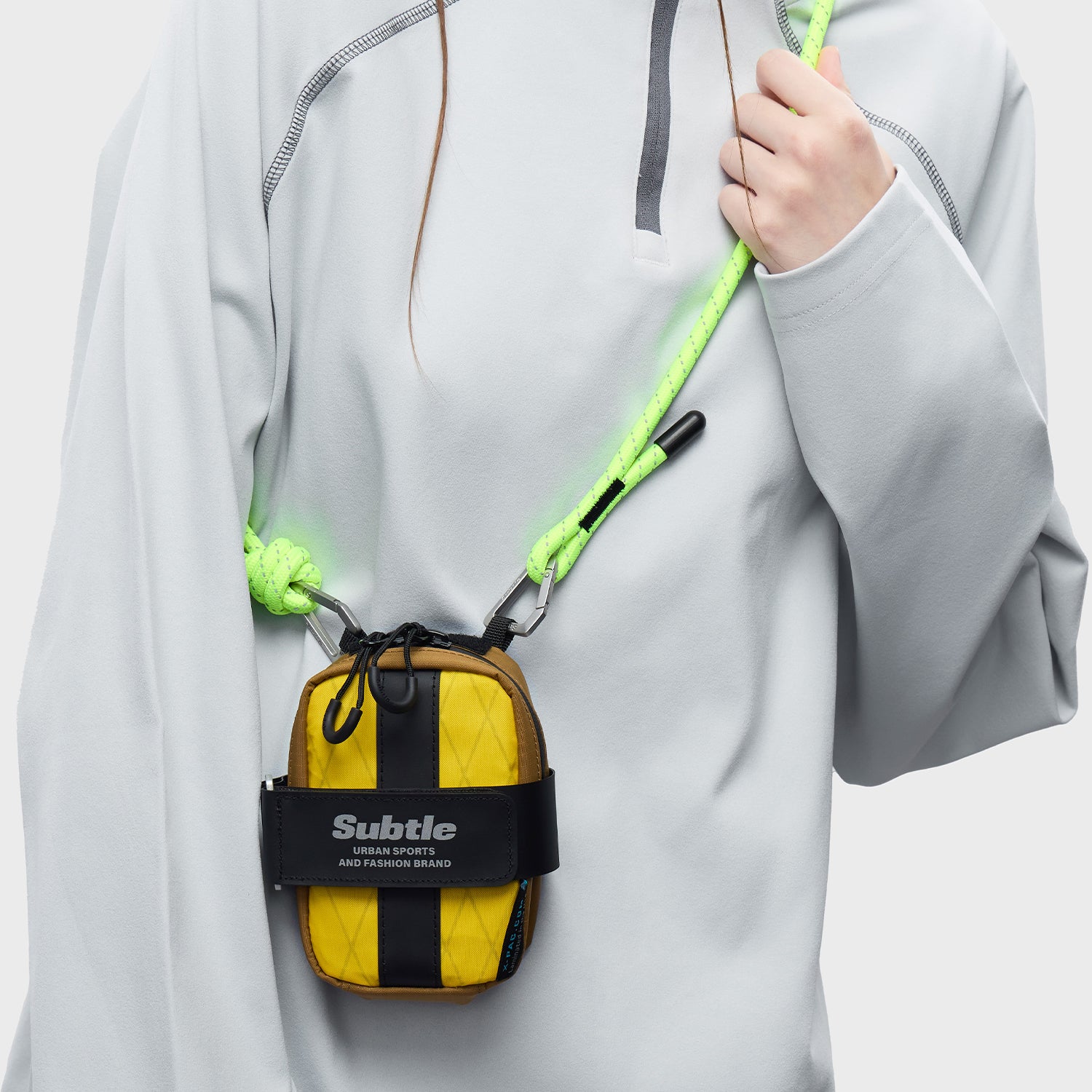 SUBTLE SIKE-B 騎行車尾包 - 棕黃色車尾儲物袋，斜跨設計，滿足日常通勤儲物需求