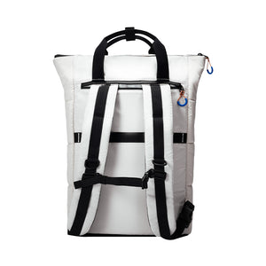 SUBTLE Commence Puff Geometric Backpack 泡芙幾何背囊 - 雪絨白款式背面展示