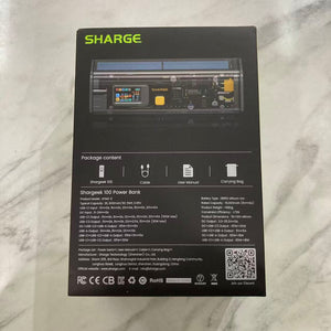 SHARGE STORM2 透明100W快充移動電源 25600mAh #1710 ( 陳列品/瑕疵品特價出售 )