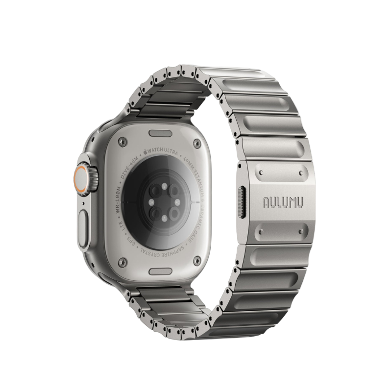 AULUMU C01 Hi-Per 鈦合金錶帶，適配 Apple Watch，展現優雅風格。
