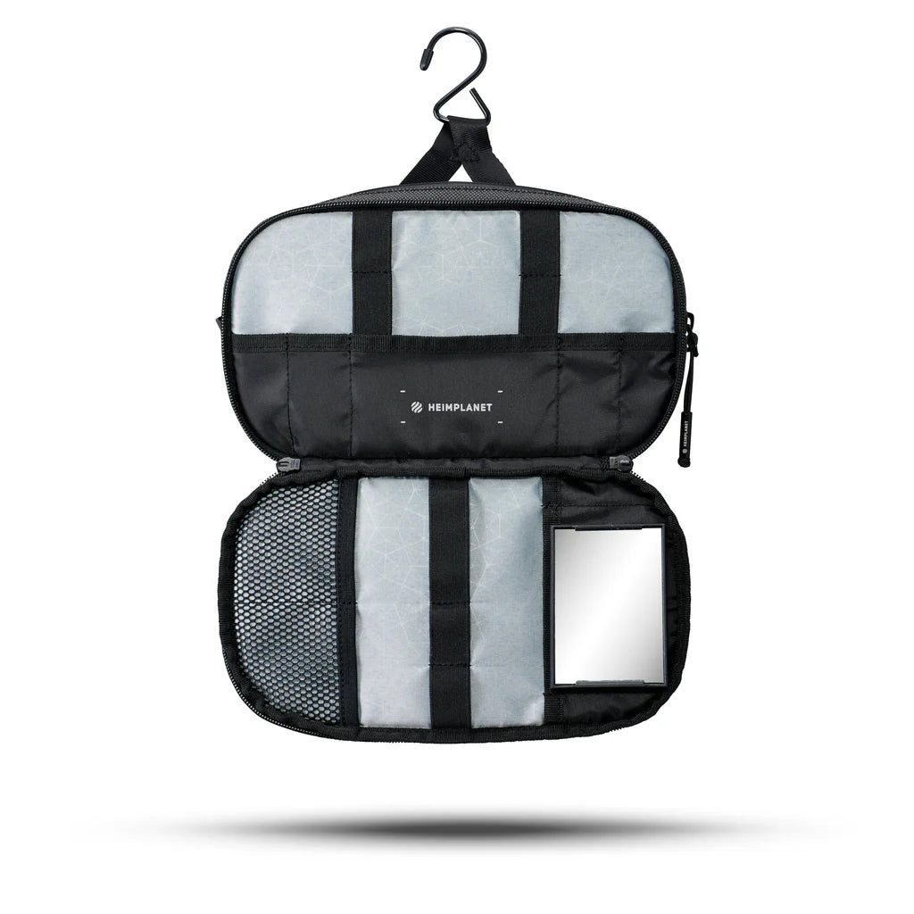 HEIMPLANET Carry Essentials Dopp Kit｜多功能洗漱收納包｜配備旋轉掛鉤與鋁製 G 形掛鉤