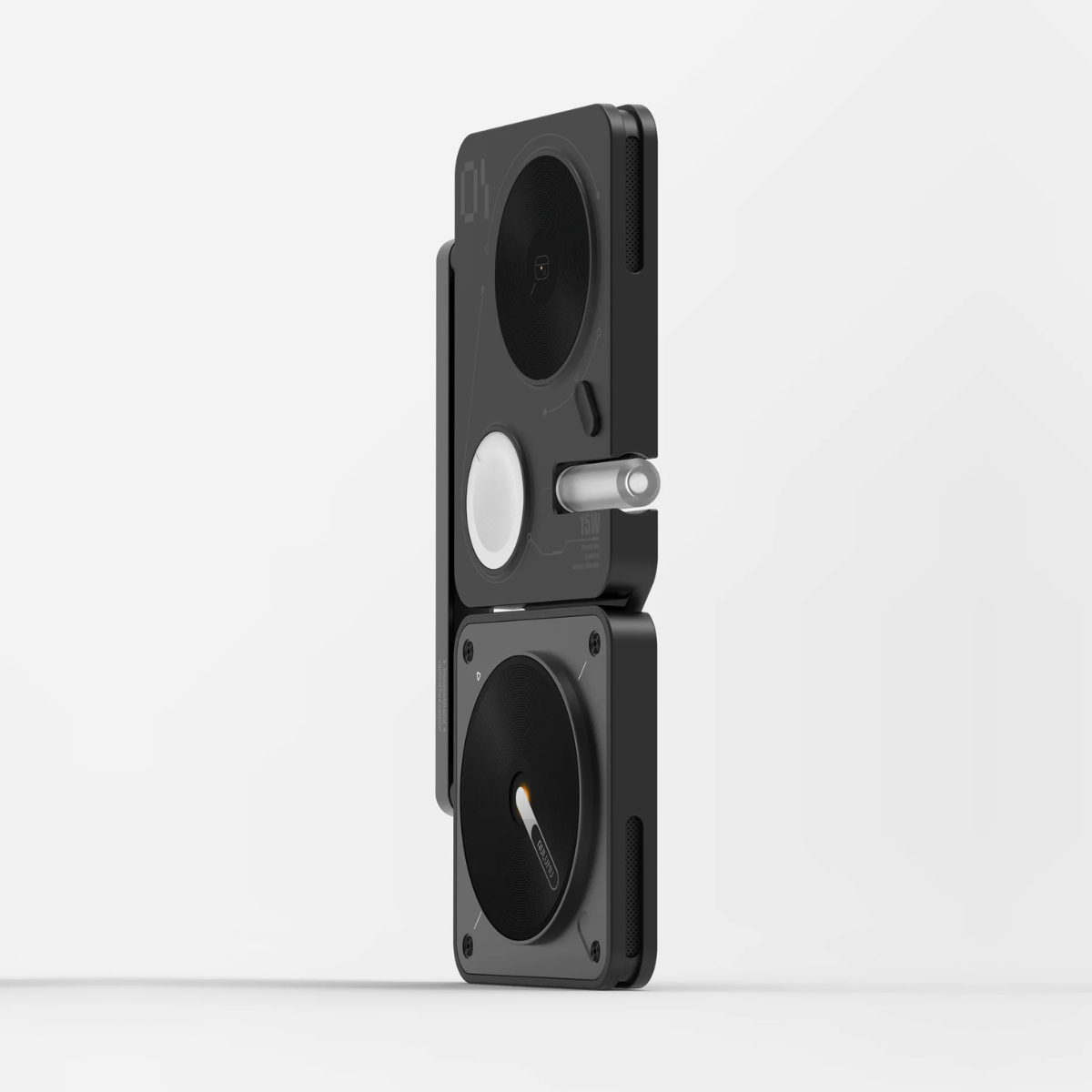 AULUMU 4-in-1 折疊無線充電座｜充電面板提供 15W 高速充電，支援 Qi2 無線充電標準
