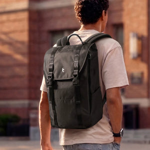 TOMTOC VintPack TA1 復古通勤雙肩包/返學背囊 22L ｜側邊快取拉鏈｜輕量防潑水