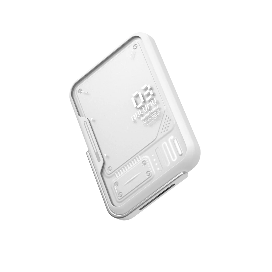 AULUMU Magsafe 3500mAh 磁吸無線行動電源 M03｜配備折疊支架，可水平或垂直支撐手機