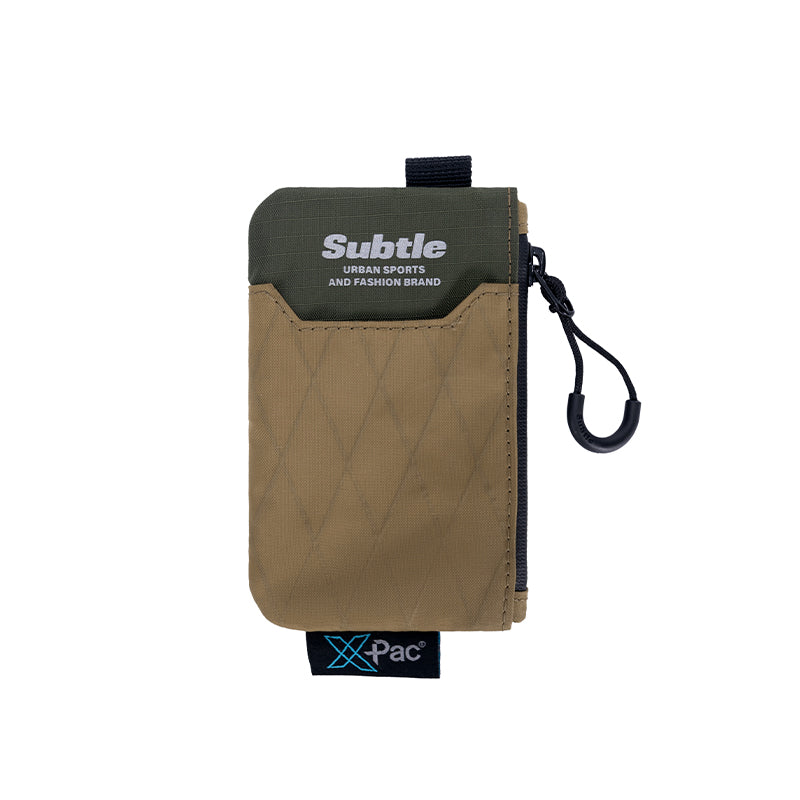 SUBTLE SIKE-C Change Card Bag 零錢卡包 - 棕綠色，耐用時尚設計，適合日常使用