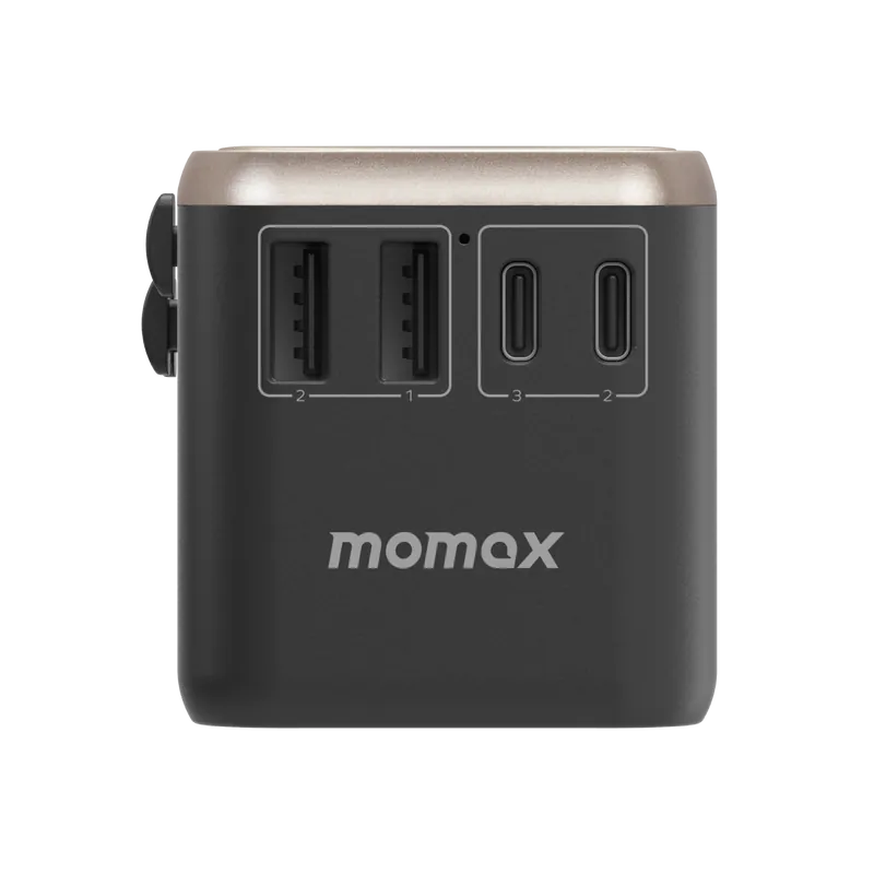 MOMAX 1-World 70W GaN 方便式旅行插座 (鈦金屬色) UA8AUKE