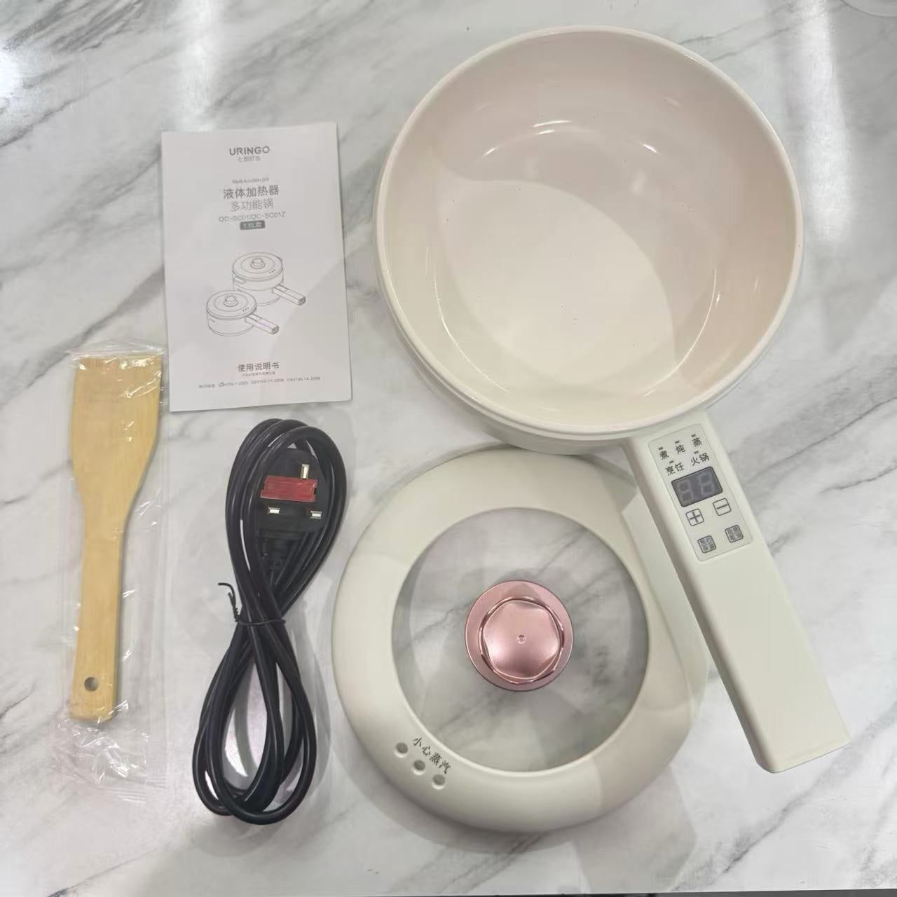 URINGO 多功能智能觸屏不沾電煮鍋 單層款 #1587 ( 陳列品/瑕疵品特價出售 )
