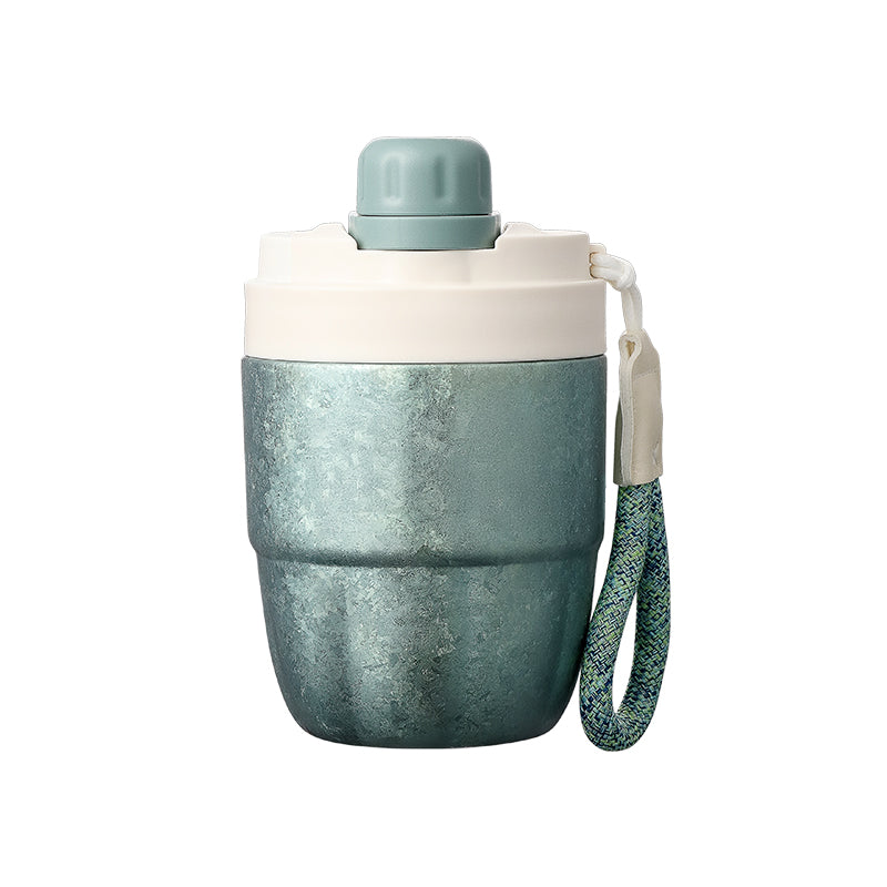 ETELF Portable Coffee Cup｜隨行咖啡杯 無圖案 藍色 正面外觀展示