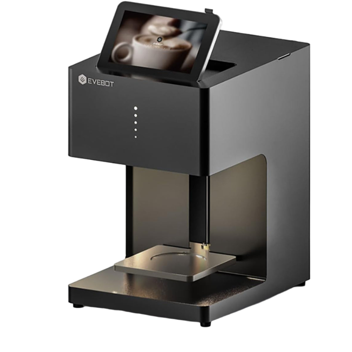 EVEBOT Color Coffee Printer 彩色咖啡打印機 EB-FC1 - 黑色款，打印個性化咖啡拉花圖案，適合創意飲品設計