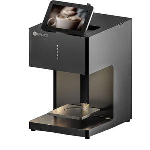 EVEBOT Color Coffee Printer 彩色咖啡打印機 EB-FC1 - 黑色款，打印個性化咖啡拉花圖案，適合創意飲品設計