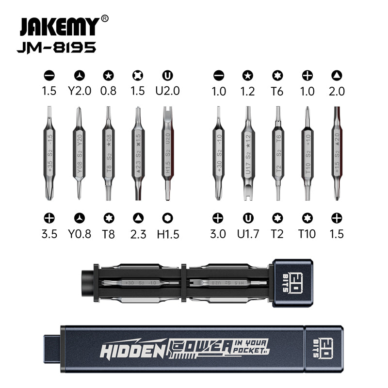 JAKEMY 21合1 螺絲刀頭精密迷你工具 JM-8195