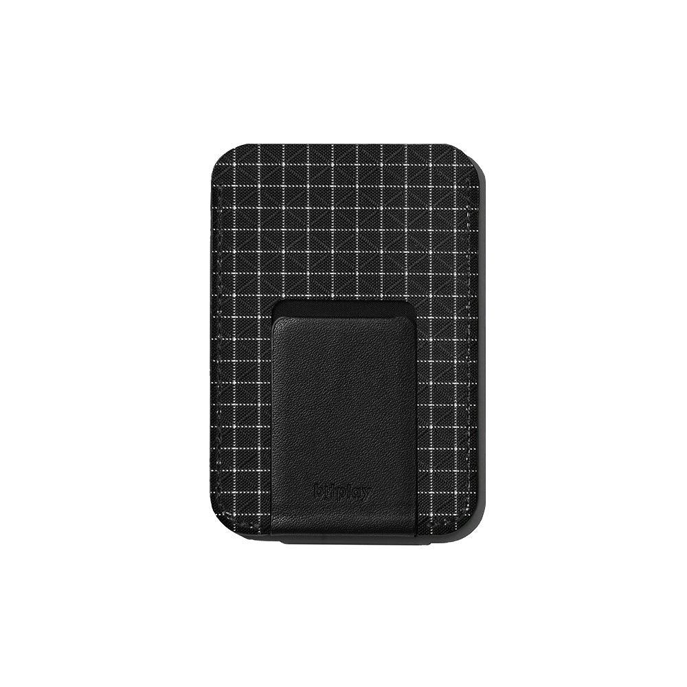 BITPLAY 超薄磁吸卡夾支架 格紋，輕巧設計，MagSafe 兼容