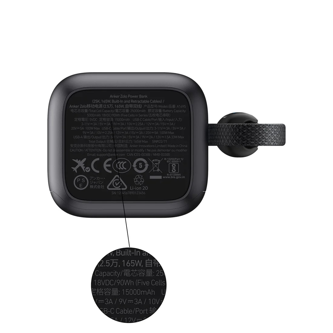 ANKER 165W 大功率行動電源 A1695｜同時為四部裝置提供快速充電，總輸出功率高達 165W