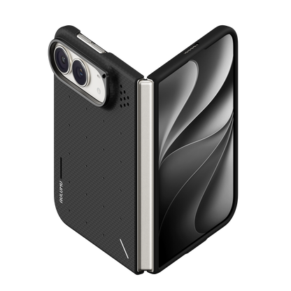 探索 Aulumu 為 Apple 全新摺疊機 iPhone Duo 打造的專屬保護殼系列。採用頂級 Particle 芳綸纖維與未來感設計，完美兼容 MagSafe，提供極致輕薄與全面防護