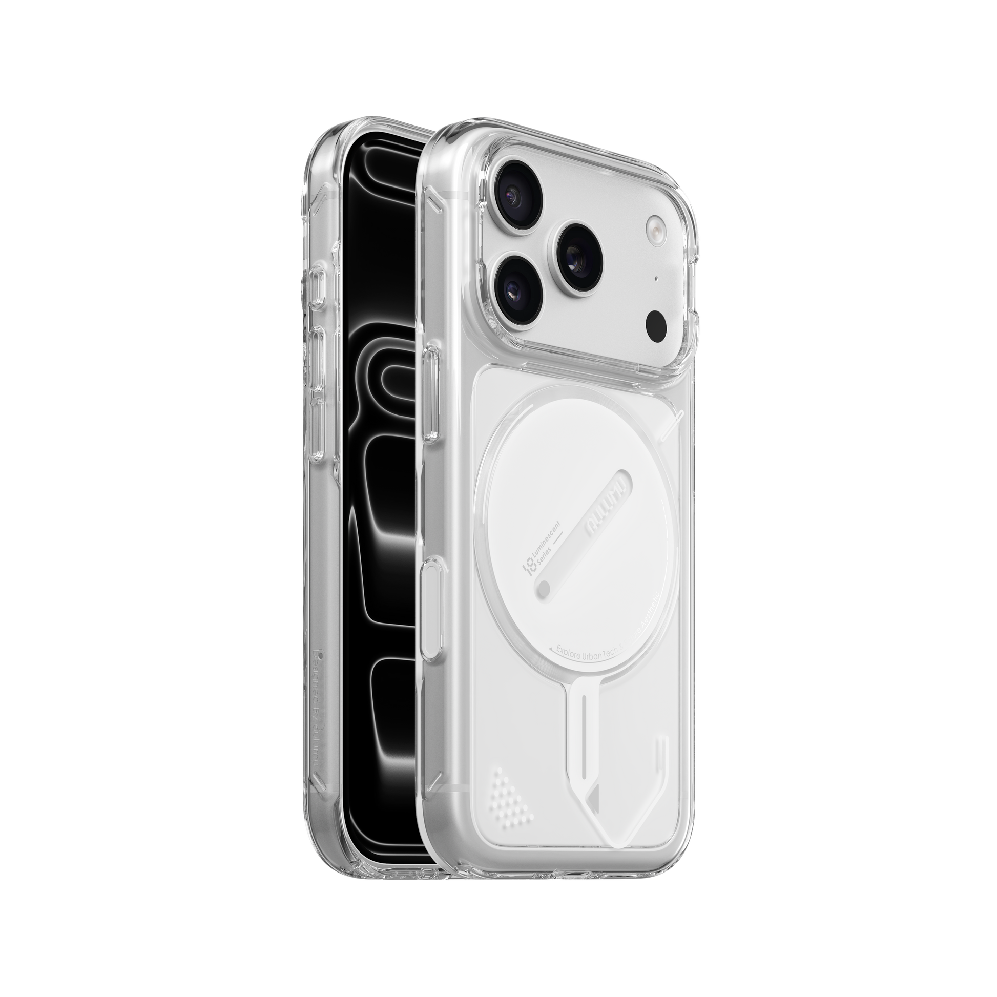 完美展現裸機色彩！AULUMU A18 LUMEN 採用頂級抗黃變 PC 材質，結合 Ultra-Slim 輕薄全包覆、CoolHyper 散熱與 MagSafe 強悍磁吸，極簡透明也能充滿未來都會機能。