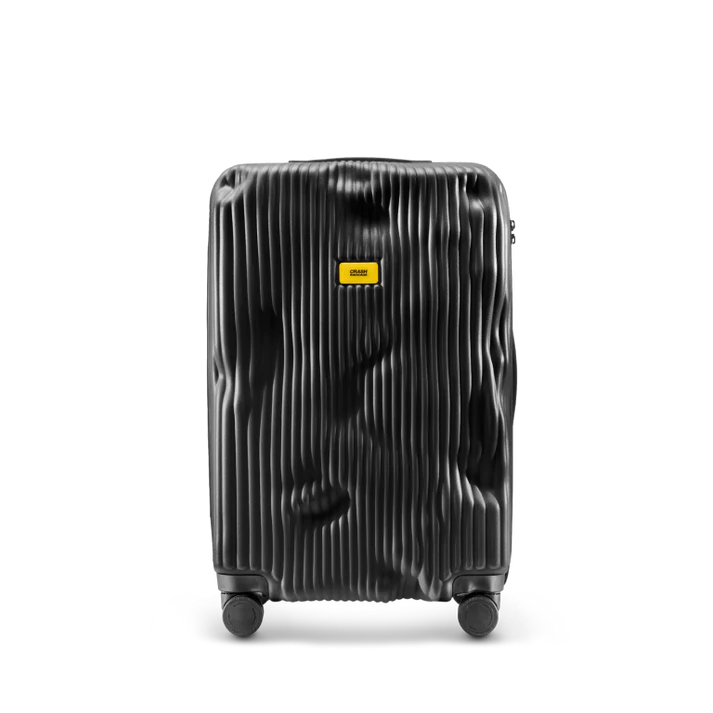 CRASH BAGGAGE Stripe Medium 行李箱｜採用 100% 聚碳酸酯材質 製成，堅固輕便